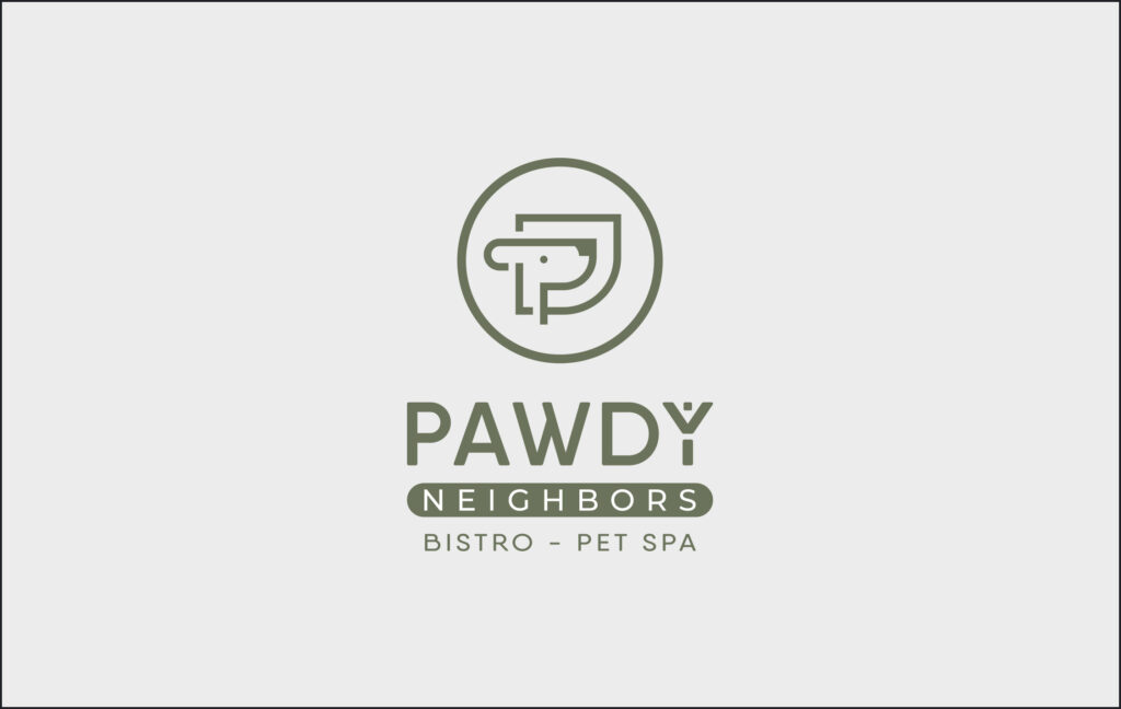 Pet Spa Bistro Branding Pawdy Neighbors