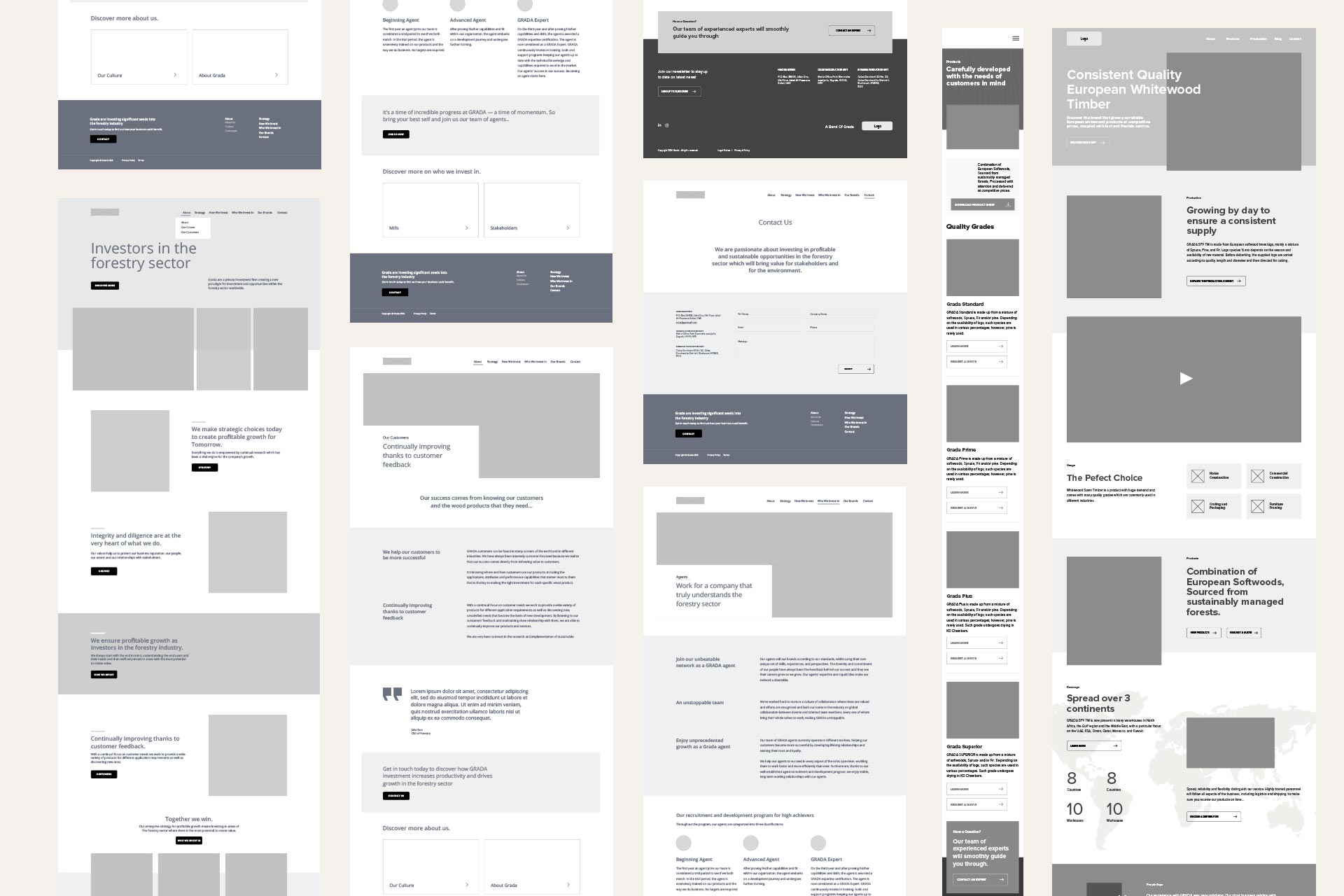 Website Wireframes