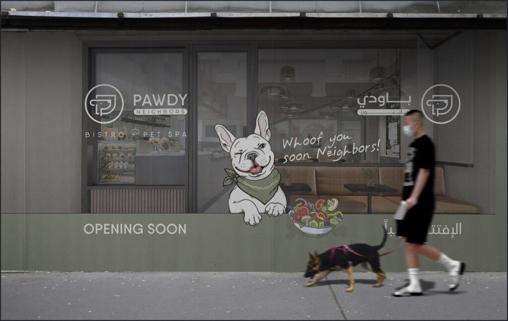 Pet Spa Bistro Branding Pawdy Neighbors