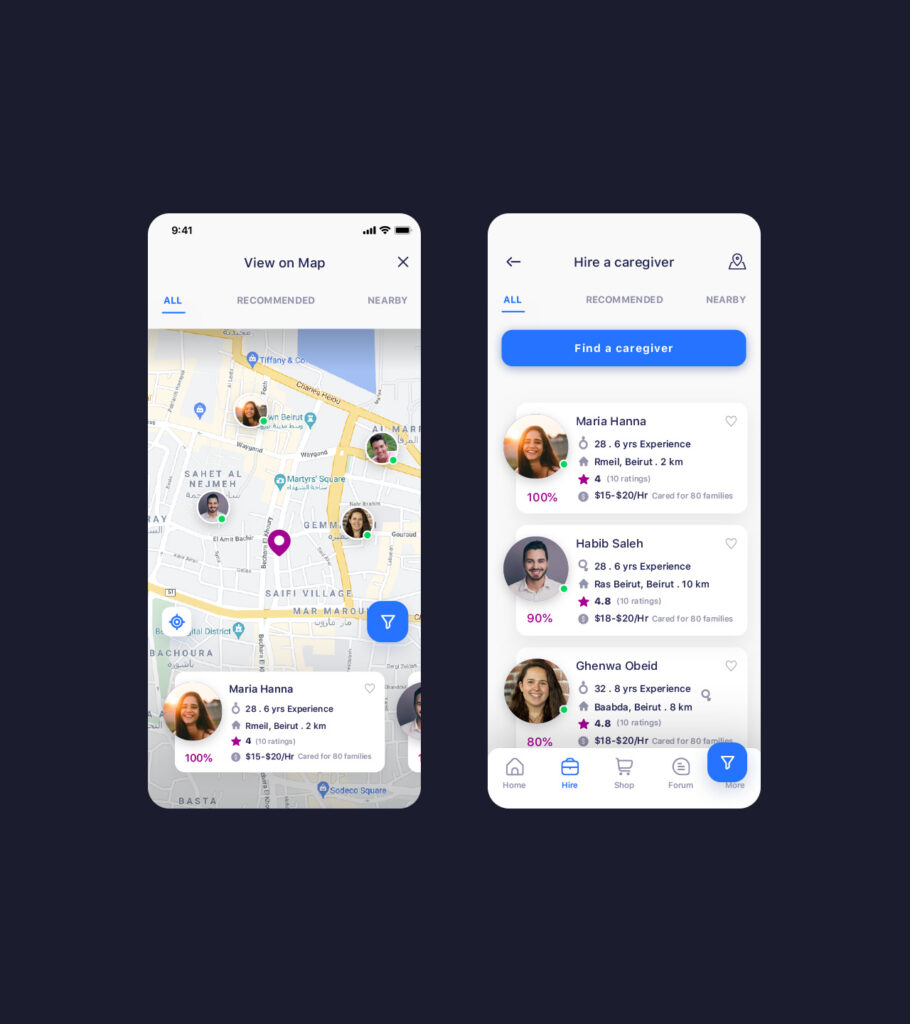 Caregiver App UI