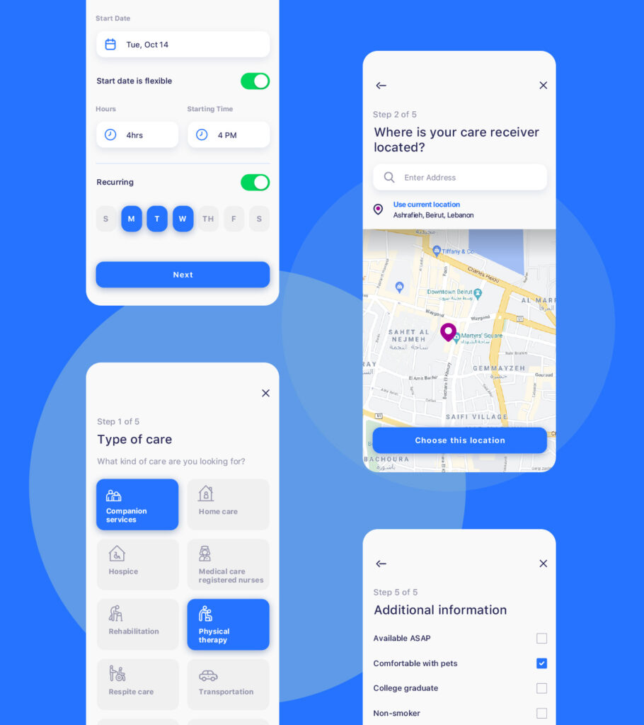 Caregiver App UI